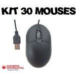Assistência Técnica e Garantia do produto Kit 30 Mouses Óptico Standart USB P/ Notebook e Pc Windows Preto