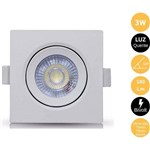 Assistência Técnica e Garantia do produto Kit 20 Peças - Spot Led 3W Quadrado Direcionável para Teto Gesso Sanca Branco Quente - 3000K Startec