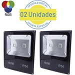 Assistência Técnica e Garantia do produto Kit 02 Refletores Holofote Led 100w Rgb Prova D'água