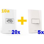 Assistência Técnica e Garantia do produto Kit 20 Tomadas 10a + 5 Interruptores Simples - Beleze Enerbras