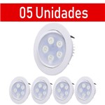 Assistência Técnica e Garantia do produto Kit 05 Spots Led 5w Redondo Direcionável Branco Frio