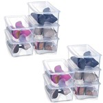 Assistência Técnica e Garantia do produto Kit 10 Caixas de Sapato Transparente Pratic Arthi Organizador Empilhável Quartos Closets