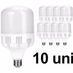 Assistência Técnica e Garantia do produto Kit 10 Lampadas Led 30w Bulbo Econômica Bivolt E27 Branco Frio