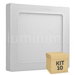 Assistência Técnica e Garantia do produto Kit 10 Luminária Plafon 12w LED Sobrepor Branco Frio