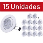 Assistência Técnica e Garantia do produto Kit 15 Spots Led 3w Redondos Direcionáveis Branco Frio