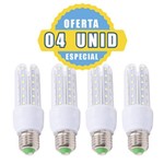 Assistência Técnica e Garantia do produto KIT 4 Lâmpada Led Milho 3U 7W Branco Frio