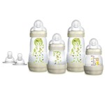 Assistência Técnica e Garantia do produto Kit 4 Mamadeiras First Bottle Marfim + 2 Bicos Extras - Gift Set - MAM