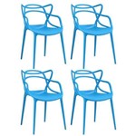 Assistência Técnica e Garantia do produto KIT - 4 X Cadeiras Masters Allegra - Azul