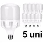 Assistência Técnica e Garantia do produto Kit 5 Lampadas Led 30w Bulbo Econômica Bivolt E27 Branco Frio