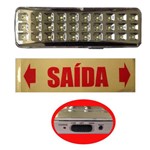 Assistência Técnica e Garantia do produto Kit 5 Luminária de Emergencia 30 Leds + Adesivo de Saida