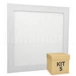 Assistência Técnica e Garantia do produto Kit 5 Luminária Painel Plafon Led Quadrado Embutir-25w-6500k