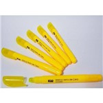 Assistência Técnica e Garantia do produto Kit 6 Pincel Marca Texto Gel Cera Amarela Fluorescente Kaz