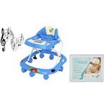 Assistência Técnica e Garantia do produto Kit Andador Antiderrapante Azul Musical e Travesseiro Anti Refluxo Pequeno - Apis Baby