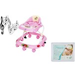 Assistência Técnica e Garantia do produto Kit Andador Antiderrapante Rosa Musical e Travesseiro Anti Refluxo Pequeno - Apis Baby