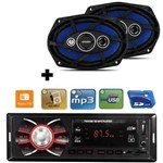 Assistência Técnica e Garantia do produto Kit Auto Falante 6x9 110w + Toca Radio Carro Mp3 Player Usb