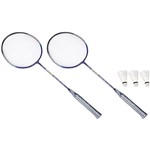 Assistência Técnica e Garantia do produto Kit Badminton Hook Sports com 2 Raquetes e 3 Petecas