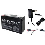 Assistência Técnica e Garantia do produto Kit Bateria Unipower 6v 12ah + Carregador + Chicote