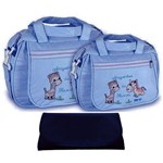 Assistência Técnica e Garantia do produto Kit Bolsa Bebê Maternidade Azul Claro Trocador B30W01