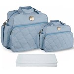 Assistência Técnica e Garantia do produto Kit Bolsa Bebê Maternidade Azul Claro Trocador B20W04