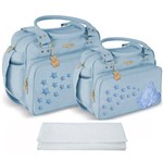 Assistência Técnica e Garantia do produto Kit Bolsa Bebê Maternidade Azul Claro Trocador B20W11