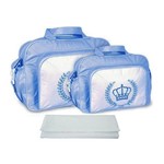 Assistência Técnica e Garantia do produto Kit Bolsa Bebê Maternidade Azul Claro Trocador B10W01