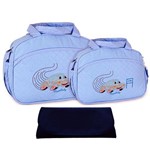Assistência Técnica e Garantia do produto Kit Bolsa Bebê Maternidade Azul Claro Trocador B10W05