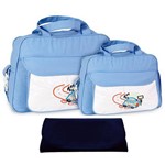 Assistência Técnica e Garantia do produto Kit Bolsa Bebê Maternidade Azul Claro Trocador B10W07