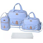 Assistência Técnica e Garantia do produto Kit Bolsa Bebê Maternidade Azul Claro Trocador B40W02