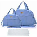 Assistência Técnica e Garantia do produto Kit Bolsa Bebê Maternidade Azul Claro Trocador B40W05