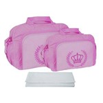 Assistência Técnica e Garantia do produto Kit Bolsa Bebê Maternidade Rosa Trocador B10W01