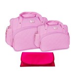 Assistência Técnica e Garantia do produto Kit Bolsa Maternidade Rosa Trocador B30W07