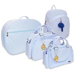 Assistência Técnica e Garantia do produto Kit Bolsas Maternidade Matelassê Azul Claro - Angel's Baby 4 Pçs