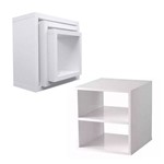 Assistência Técnica e Garantia do produto Kit C/ 3 Nichos Cubo Branco 10cm + 01 Criado Mudo Branco 100% Mdf 15mm