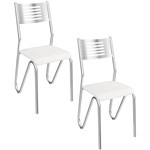 Assistência Técnica e Garantia do produto Kit 2 Cadeiras Nápoles Branca - Kappesberg