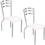 Assistência Técnica e Garantia do produto Kit 2 Cadeiras Portugal Branca - Kappesberg