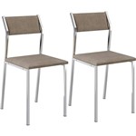 Assistência Técnica e Garantia do produto Kit 2 Cadeiras Sofia 1709 Camurça Conhaque Carraro