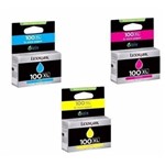 Assistência Técnica e Garantia do produto Kit Cartuchos Coloridos Lexmark 100 Xl 100% Original 10,6 Ml