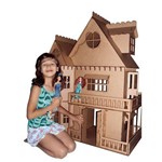 Assistência Técnica e Garantia do produto Kit Casa de Bonecas com Moveis Escala Barbie Emily Mdf Cru C+C - Darama
