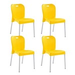 Assistência Técnica e Garantia do produto Kit com 4 Cadeiras Lyon Polipropileno Amarela