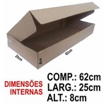 Assistência Técnica e Garantia do produto Kit com 25 Caixas de Papelão 62 X 25 X 8,5 Cm para Correios e Transporte de Encomendas