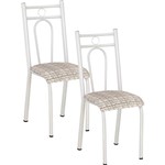 Assistência Técnica e Garantia do produto Kit com 2 Cadeiras 023 Branco Estampa Rattan - Artefamol