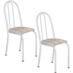 Assistência Técnica e Garantia do produto Kit com 2 Cadeiras 005 Branco Estampa Rattan - Artefamol