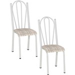 Assistência Técnica e Garantia do produto Kit com 2 Cadeiras 021 Branco Estampa Rattan - Artefamol