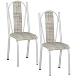 Assistência Técnica e Garantia do produto Kit com 2 Cadeiras 028 Branco Estampa Rattan - Artefamol