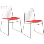 Assistência Técnica e Garantia do produto Kit com 2 Cadeiras Nicole Cromada Couríssimo Vermelho - Carraro