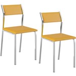 Assistência Técnica e Garantia do produto Kit com 2 Cadeiras Sofia Cromada Napa Amarela - Carraro