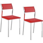 Assistência Técnica e Garantia do produto Kit com 2 Cadeiras Sofia Cromada Napa Vermelha - Carraro