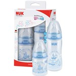 Assistência Técnica e Garantia do produto Kit com 2 Mamadeiras Nuk FC Rose & Blue 150ml e 300ml S1/S2 Boys