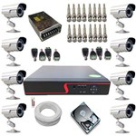 Assistência Técnica e Garantia do produto Kit Completo 8 Câmeras de Monitoramento Infravermelho com Gravador Dvr Stand Alone Acesso Nuvem P2P