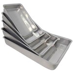 Assistência Técnica e Garantia do produto Kit Conjunto / Forma de 5 Assadeiras de Alumínio Retangular Polida